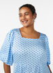 Gepunktetes Midikleid mit eckigem Ausschnitt, Blau, Model image number 3