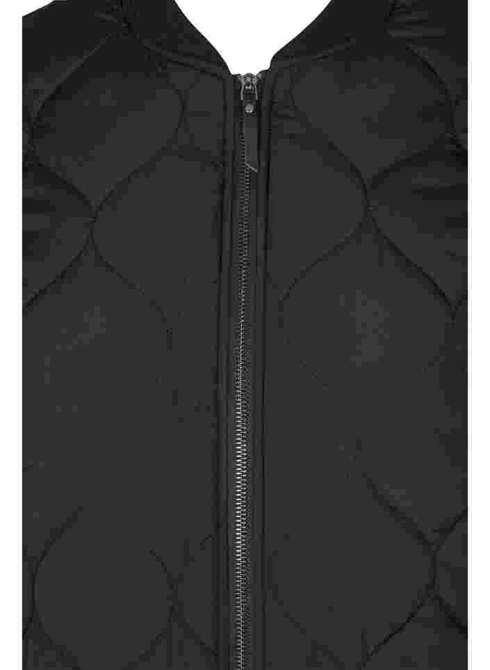 Gesteppte Thermojacke mit Reißverschluss, Black, Packshot image number 2