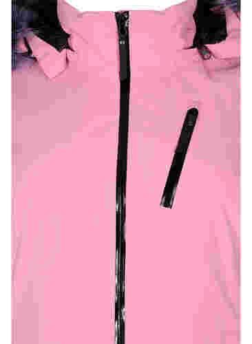 Skijacke mit abnehmbarer Kapuze, Sea Pink Comb, Packshot image number 2