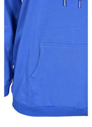 Sweatshirt mit Kapuze und Textprint, Dazzling Blue, Packshot image number 3