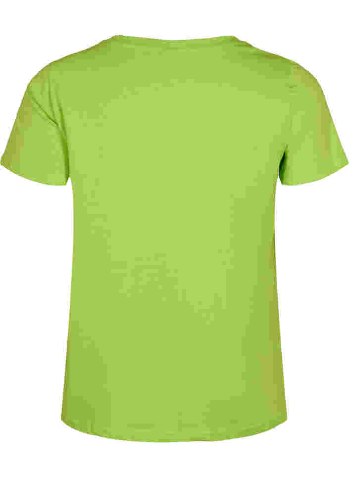 T-Shirt aus Baumwolle mit Druck, Lime Green w. Bella, Packshot image number 1