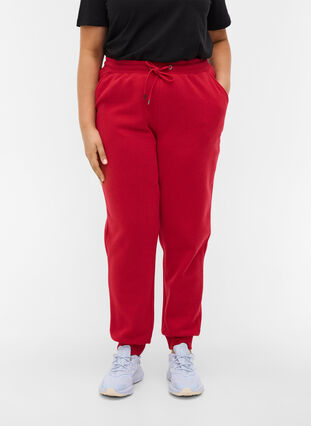 Lockere Sweatpants mit Taschen, Red, Model image number 2