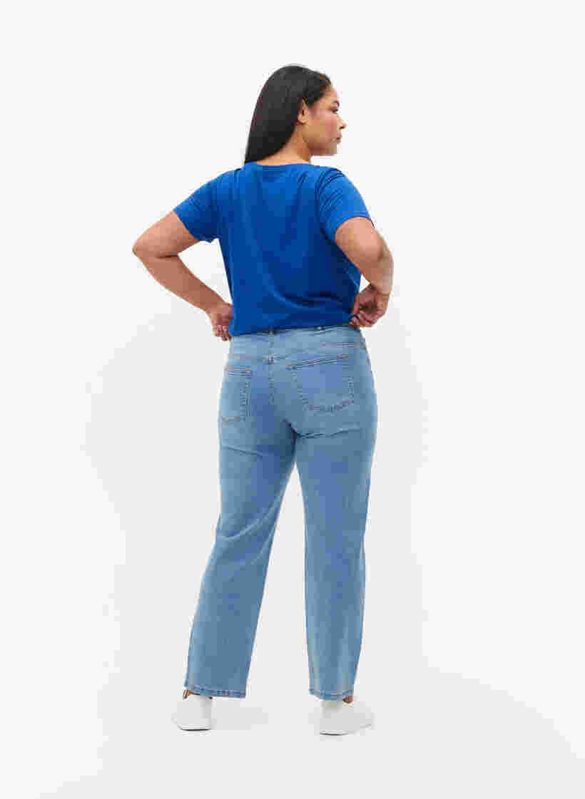 Hoch taillierte Gemma-Jeans mit normaler Passform, Light blue, Model image number 1