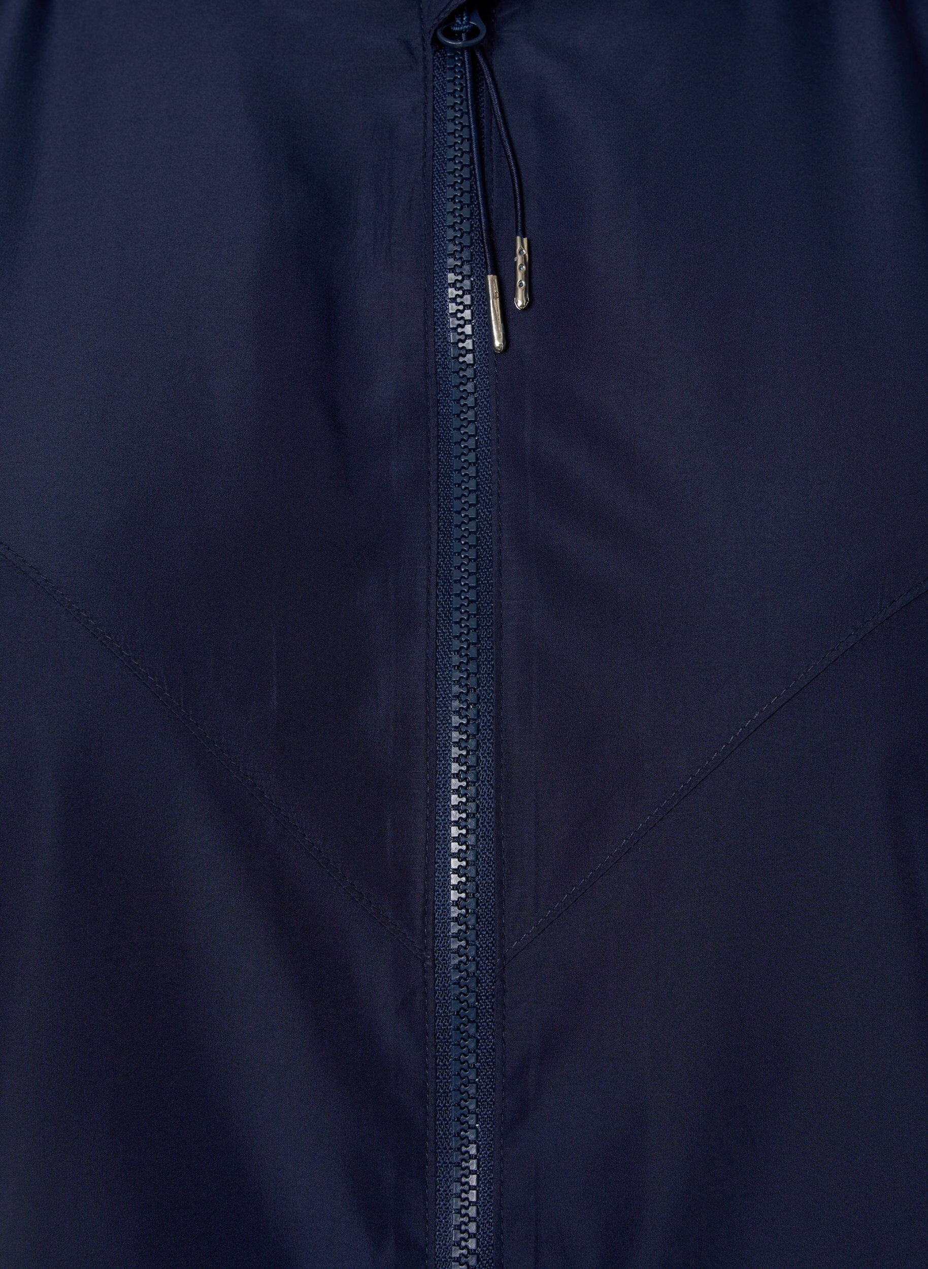 Zizzi Kurze Jacke mit Kapuze und verstellbarer Saum, Navy Blazer, Packshot image number 2