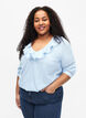 Bluse mit 3/4-Ärmeln und Spitze, Chambray Blue, Model image number 0
