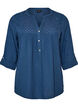 Bluse aus Baumwollmusselin mit Lochstickerei, Blau, Packshot image number 0