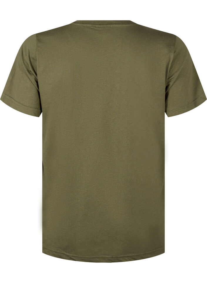 FLASH - T-Shirt mit Motiv, Olive Night Flower, Packshot image number 1