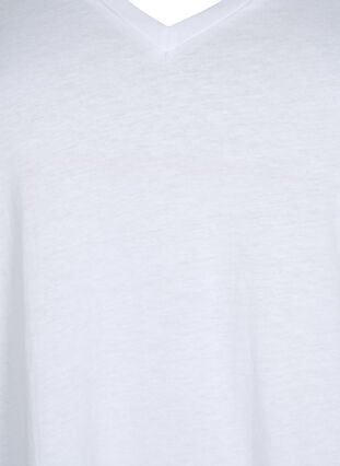 2er-Pack T-Shirts mit V-Ausschnitt, Bright White / Black, Packshot image number 2
