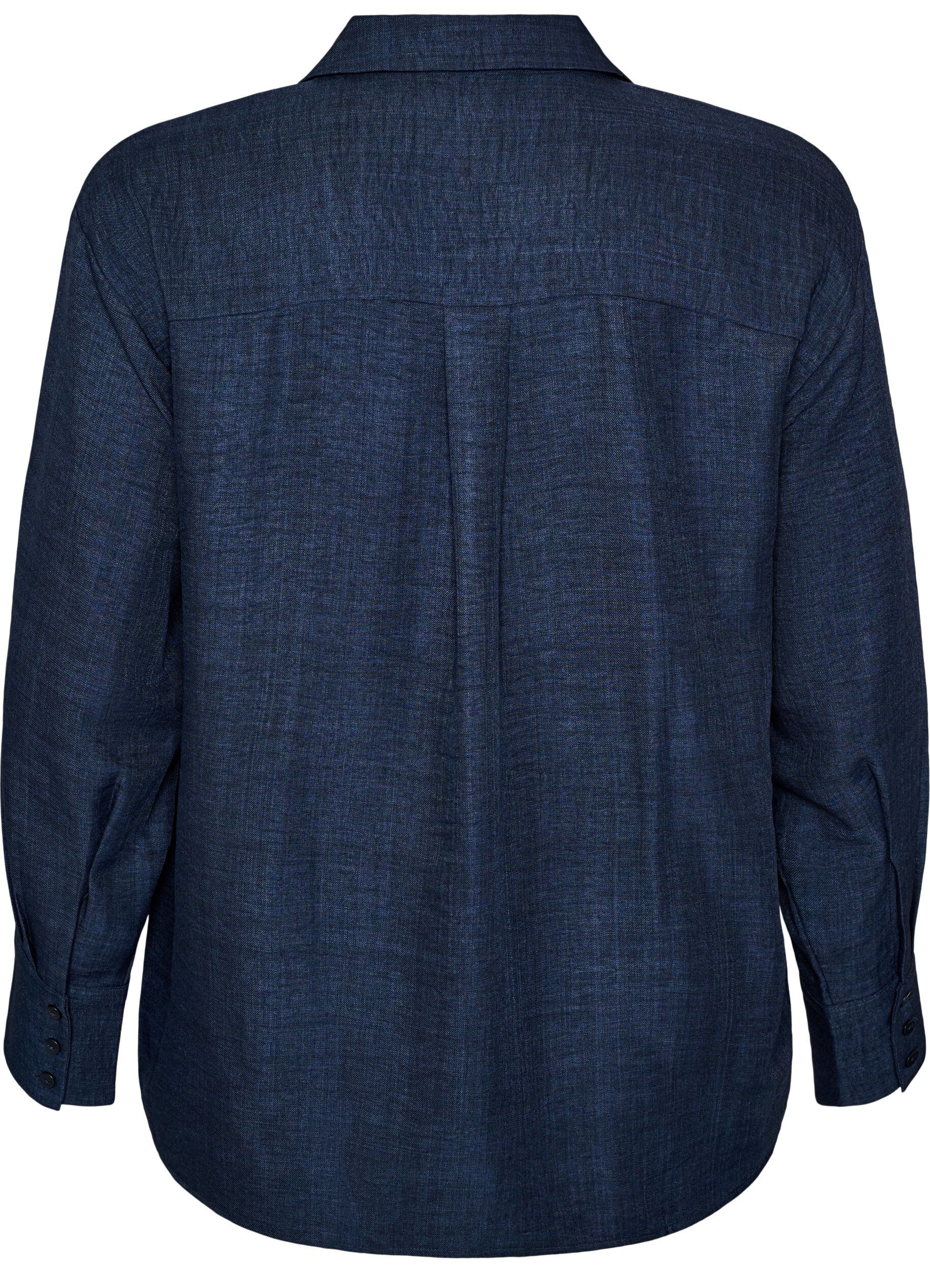 ZizziLockere Bluse mit V-Ausschnitt, Blau, Packshot image number 1