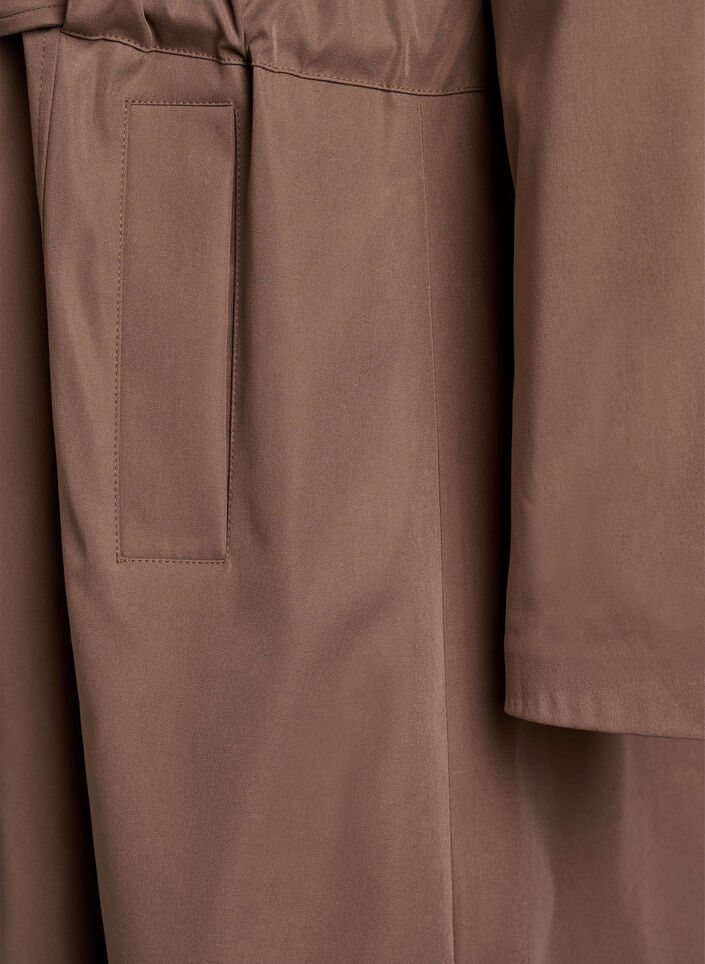 Trenchcoat mit Kapuze und Bindeg&uuml;rtel, Braun, Packshot image number 3