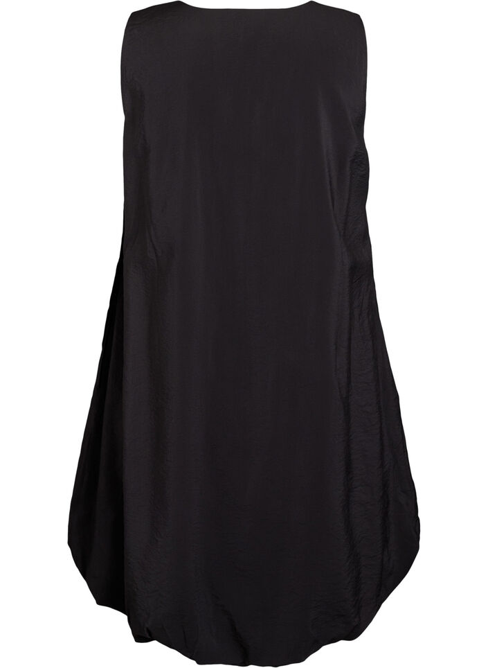 Knielanges Ballonkleid mit Taschen, Schwarz, Packshot image number 1