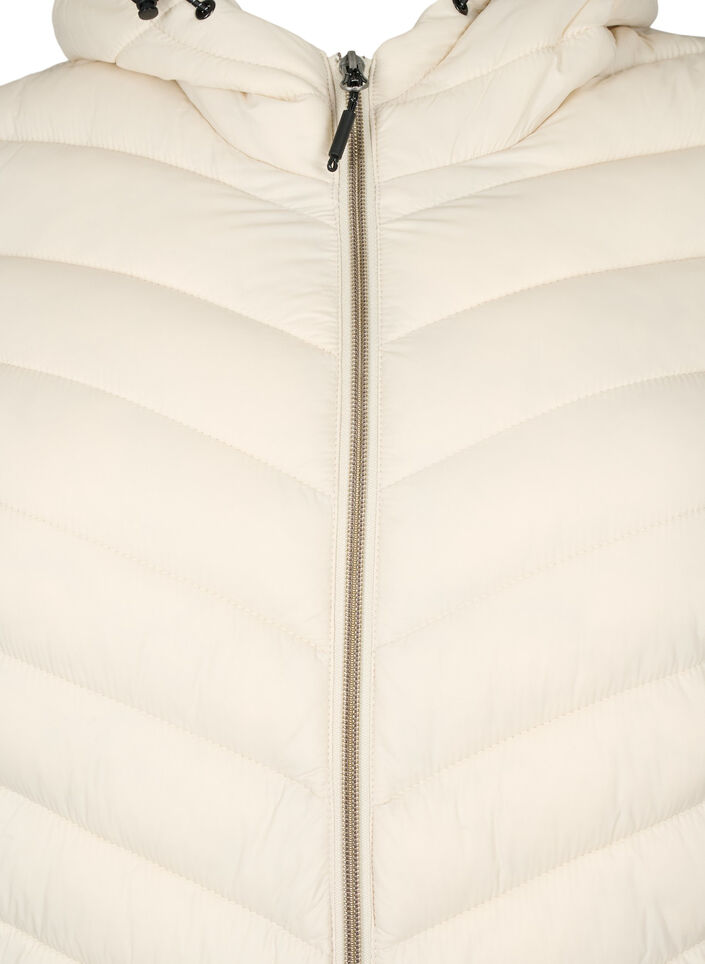 Leichte Steppjacke mit Kapuze, Beige, Packshot