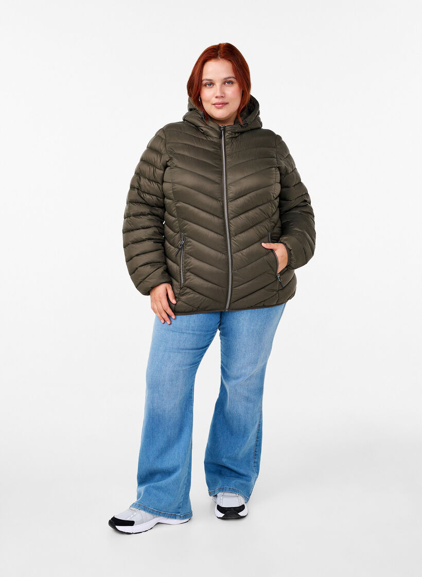 Leichte Jacke mit Kapuze, Grün, Model image number 1