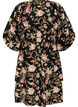 Gebl&uuml;mtes Kleid aus Leinen und Viskose mit Empire-Linie, Schwarz, Packshot image number 1