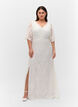 Brautkleid mit Spitze und Schlitz, Star White, Model image number 0
