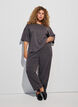Hose aus Jersey mit Barrel Fit und hoher Taille, Grau, Model image number 0