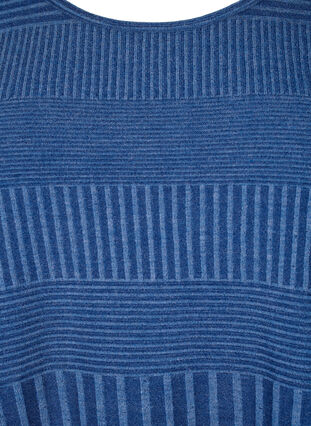 Kleid mit 3/4-Ärmeln und Streifenmuster, Estate Blue Melange, Packshot image number 2