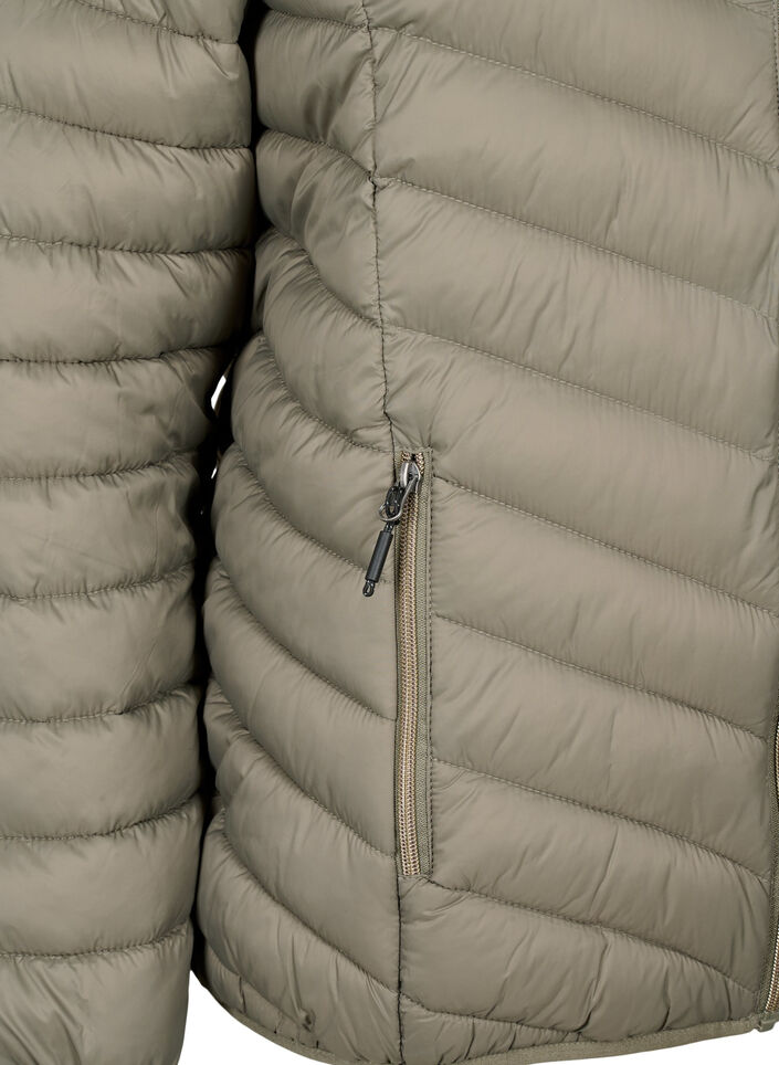 Leichte Steppjacke mit Kapuze, Braun, Packshot image number 3