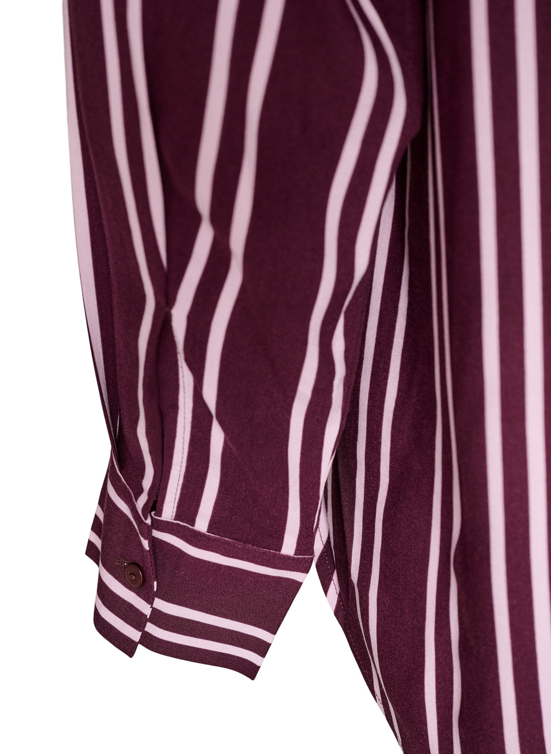 ZizziGestreiftes Nachthemd, Dunkles Bordeaux, Packshot image number 3
