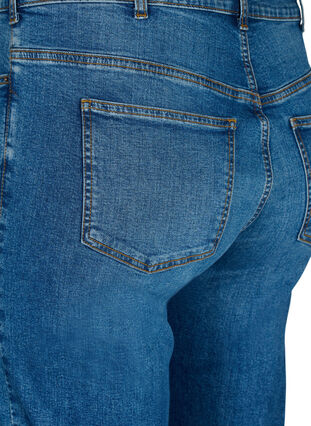 Hoch taillierte Gemma Jeans mit normaler Passform, Blue denim, Packshot image number 3