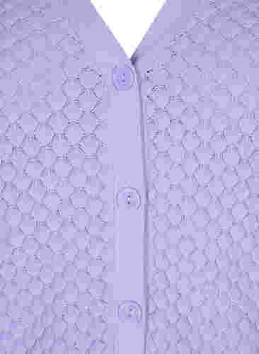 Gemusterter Cardigan aus Baumwolle, Lavender, Packshot image number 2