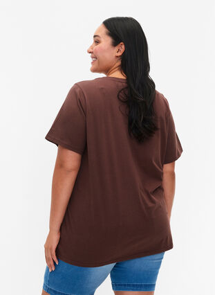 T-Shirt aus Bio-Baumwolle mit Druck (GOTS), Chestnut W. Be GF, Model image number 1