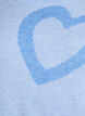 Strickbluse mit großen Herzen und Rundhalsausschnitt, Blau, Packshot image number 2