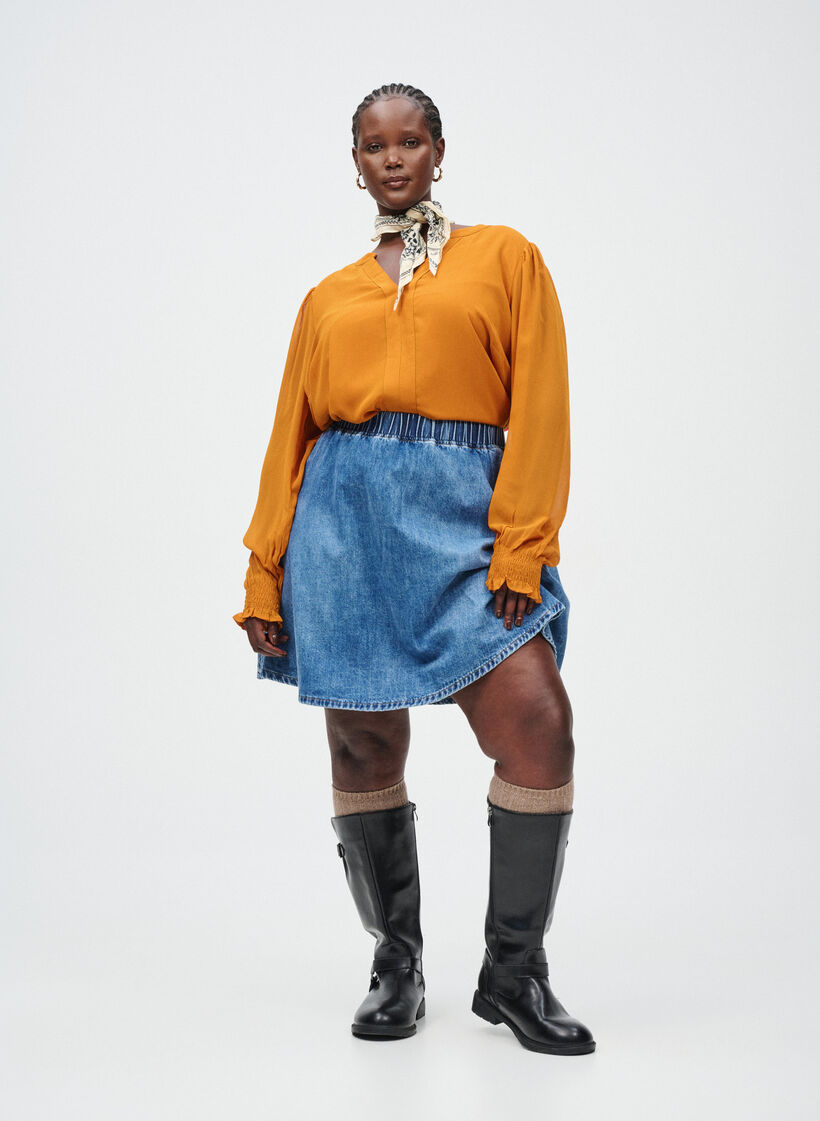 Kurzer Jeans-Skaterrock, Blau, Image image number 0