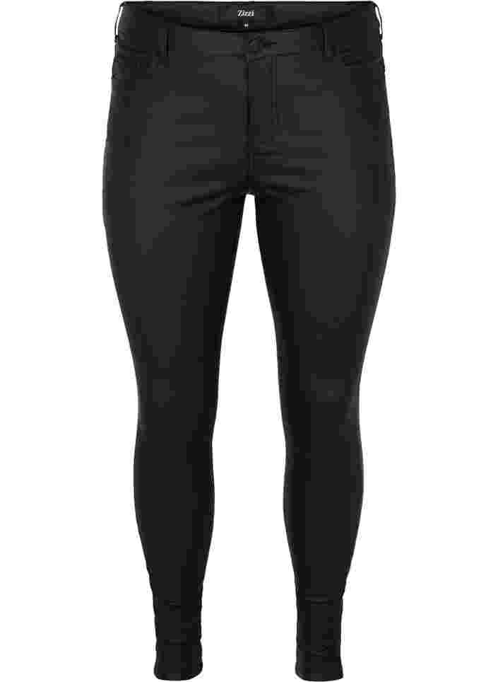 Coated Amy Jeans , Black coated, Packshot image number 0