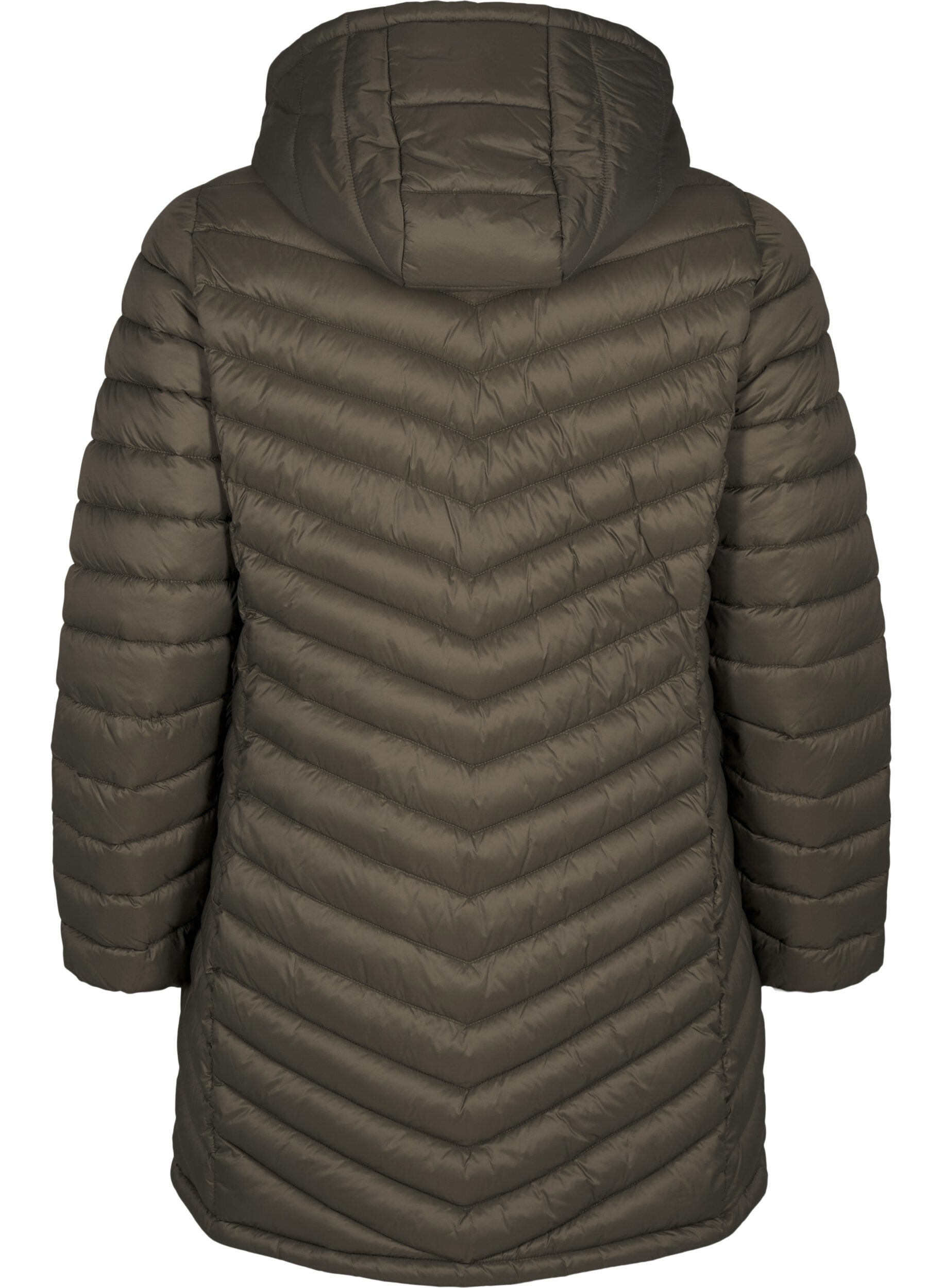 Zizzi Leichte Jacke mit Taschen und abnehmbarer Kapuze, Gr&uuml;n, Packshot image number 1