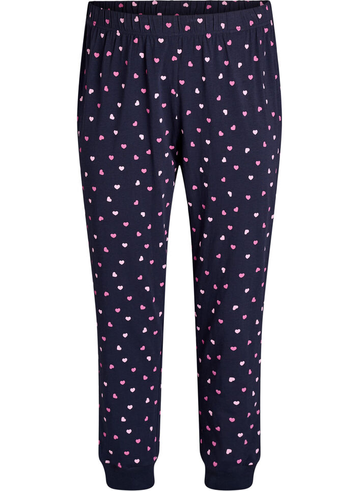 Bedruckte Pyjamahose, Blau, Packshot image number 0