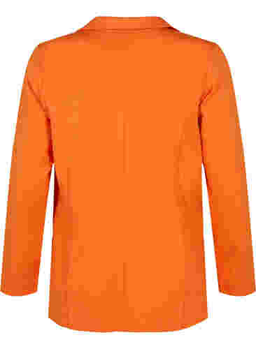 Schlichter Blazer mit Knopf und Dekorationstaschen, Mandarin Orange, Packshot image number 1
