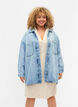 Locker sitzende Jeansjacke mit Knöpfen, Light blue denim, Model image number 0