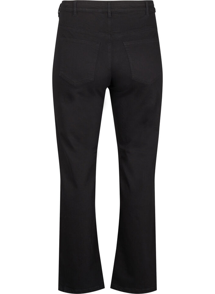 Gemma Jeans mit hoher Taille und gerader Passform, Schwarz, Packshot image number 1