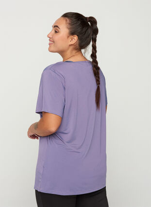 Kurzarm Trainings-T-Shirt, Purple As Sample, Model image number 1
