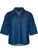 Jeansbluse mit Brusttasche und ellenbogenlangen &Auml;rmeln, Blau, Packshot image number 0