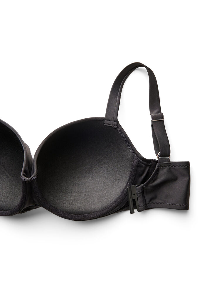 Bikinioberteil mit B&uuml;gel und Raffung, Schwarz, Packshot image number 3