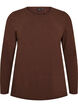 Basic Bluse aus Jersey mit langen &Auml;rmeln, Braun, Packshot image number 0