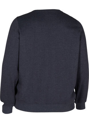 Meliertes Sweatshirt aus Baumwollmischung, Night Sky Mel, Packshot image number 1