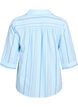 Bluse mit Kragen und 3/4-Ärmeln, Blau, Packshot image number 1