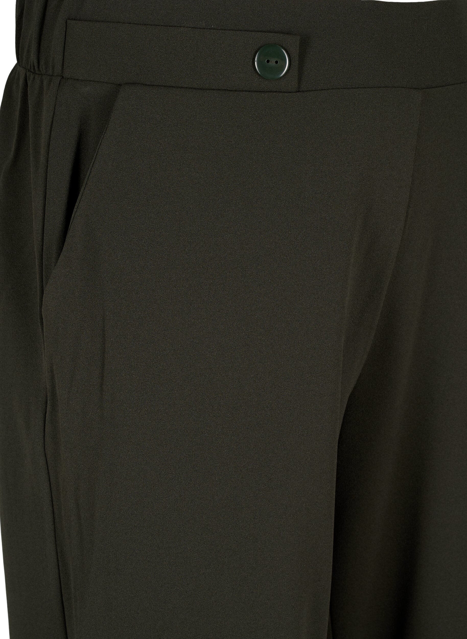 Zizzi Lockere Hose mit Taschen, Gr&uuml;n, Packshot image number 2