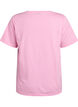 Kurzärmliges Basic-T-Shirt mit V-Ausschnitt, Pink, Packshot image number 1