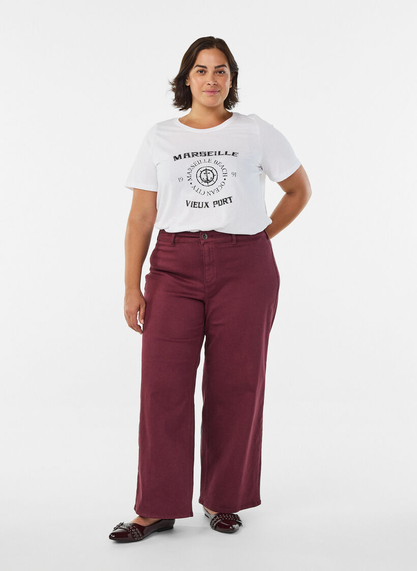 FLASH - T-Shirt mit Print., Wei&szlig;, Model image number 1