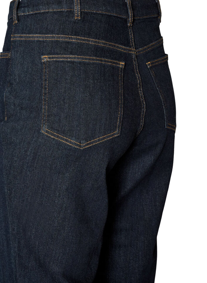 Straight Fit Kiana Jeans mit hoher Taille, Blau, Packshot image number 3