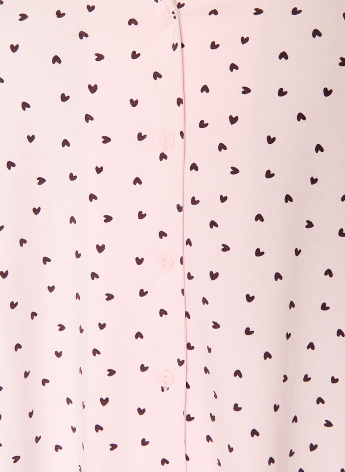 Nachthemd aus Baumwolle mit Knopfleiste, Pink, Packshot image number 2