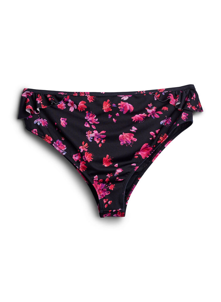 Geblümte Bikinihose im Brasilianischen Schnitt, Pink, Packshot image number 1