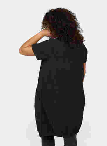 Kurzarm Kleid aus Baumwolle, Black, Model image number 1