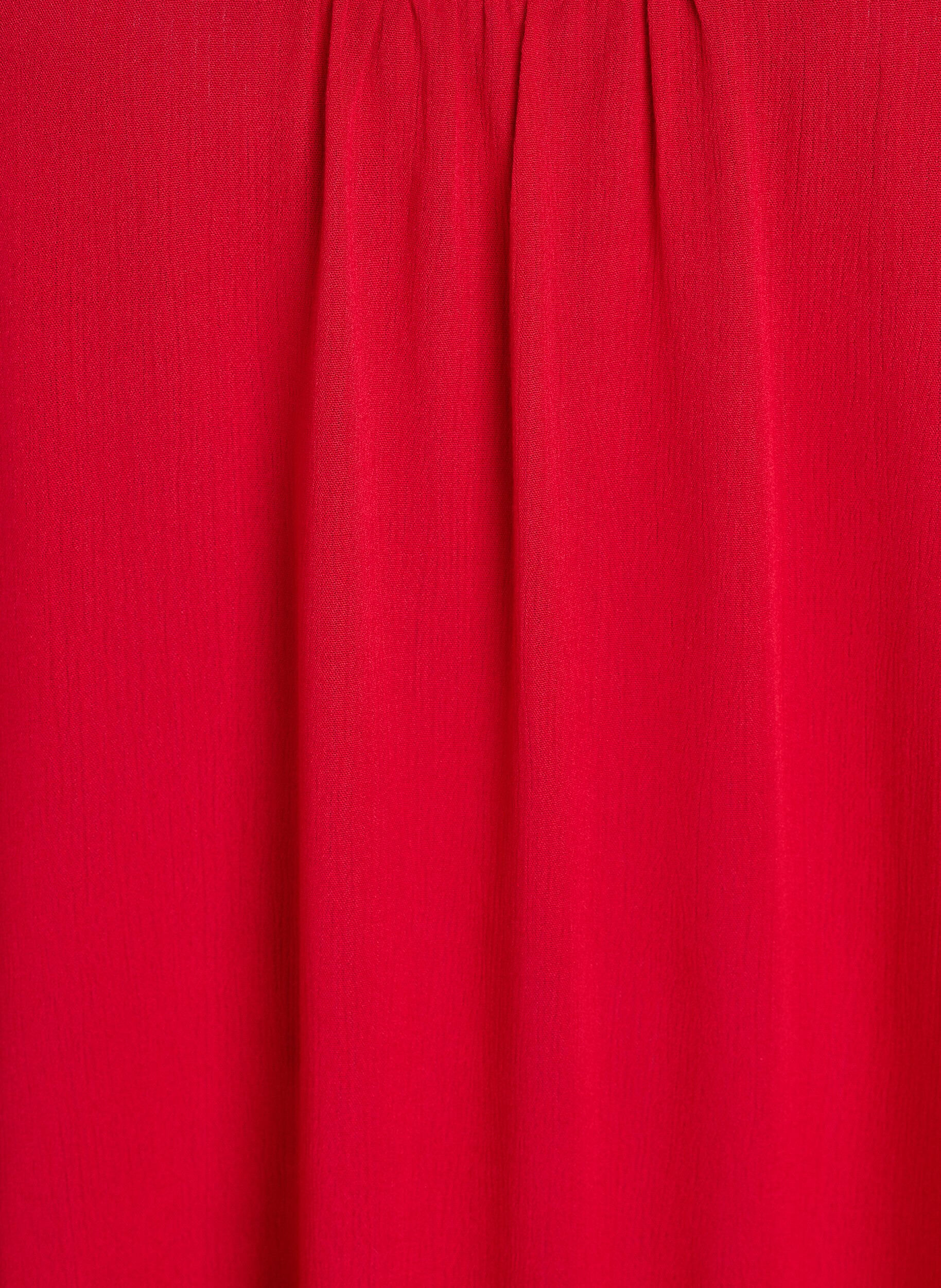 Zizzi Einfarbiges Tr&auml;gerkleid aus Viskose, Rot, Packshot image number 2