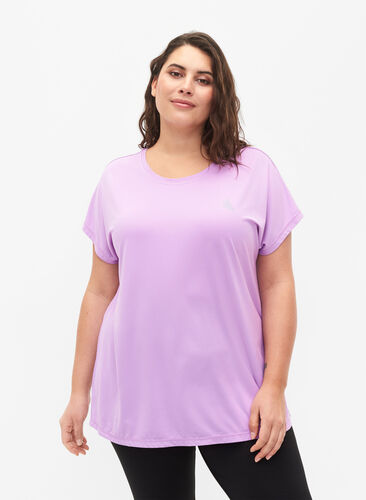 Kurzarm Trainingsshirt, African Violet, Model image number 0