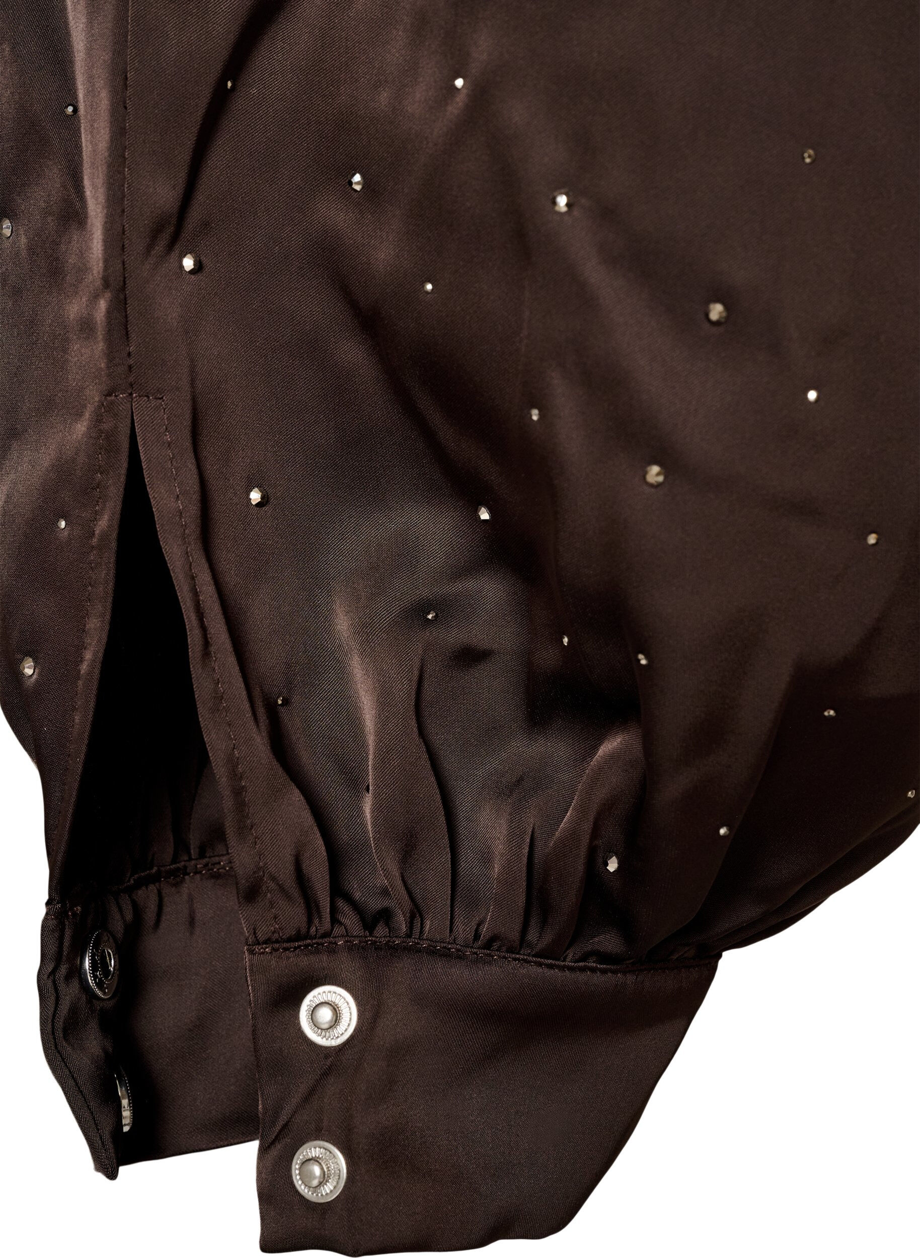 ZizziBallonhose aus Satin mit Strasssteinen, Braun, Packshot image number 3